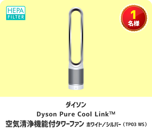 [ダイソン] Dyson Pure Cool Link™ 空気清浄機能付タワーファン ホワイト／シルバー (TP03 WS)